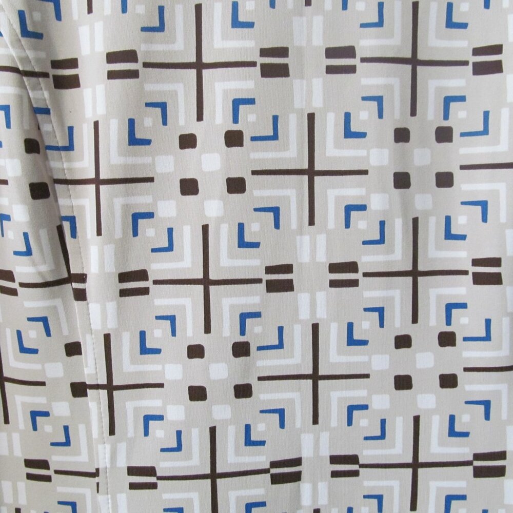 J. McLaughlin Geometric Print Dress Pockets 3/4 Sleeves - Size XS - Picture 3 of 7